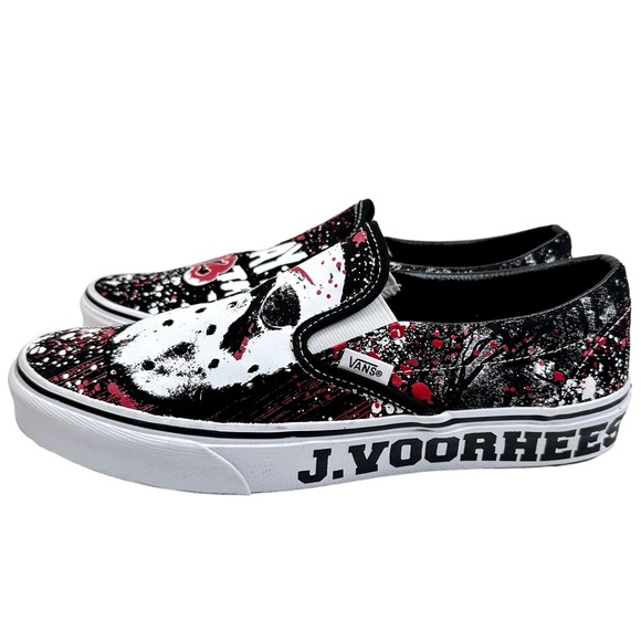 Vans X Friday the 13th House of Terror Classic Slip-On Shoes Sneakers J Voorhees - Picture 2 of 13